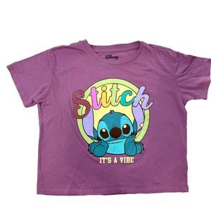 Disney Purple Stitch “It’s A Vibe” T-shirt Juniors Large